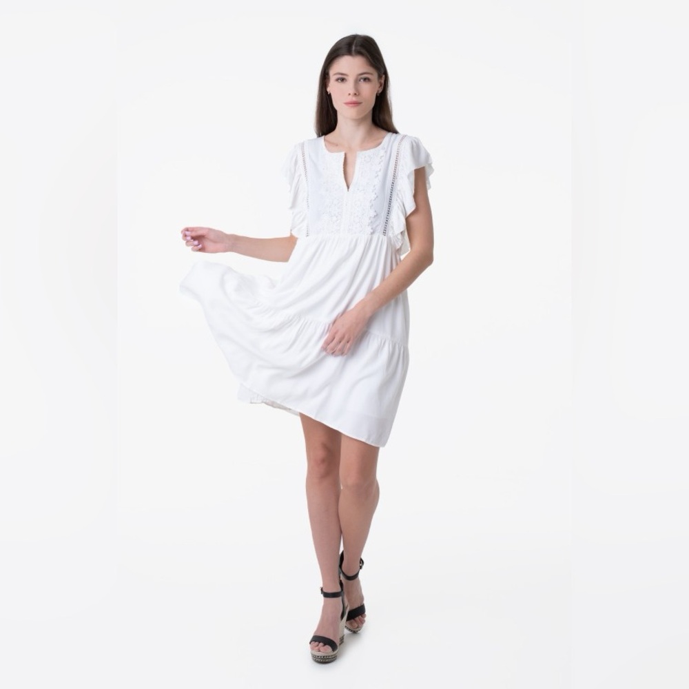 Molly Bracken š White Floral Embroidered Dress - Picture 4 of 7